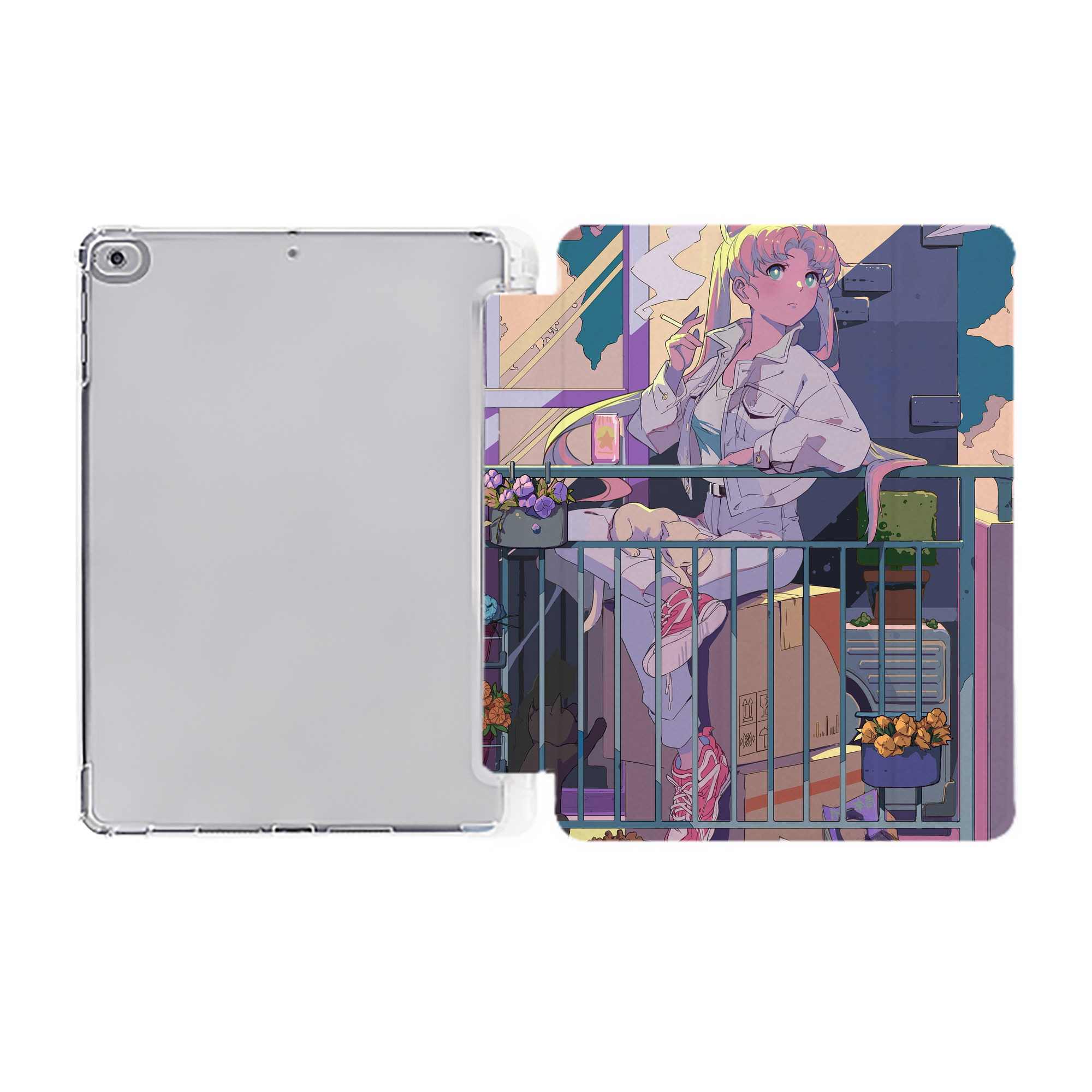 （画像用） 美少女戦士セーラームーン Sailor Moon IPad ケース ペン収納付き 三つ折りスタンド PUレザー×シリコン 対応機種9.5/10.5/10.9インチ